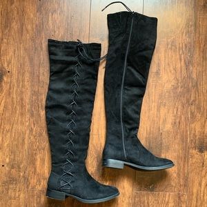 Bonnibel Thigh High Black Boots